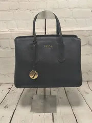 ♻️FURLA　フルラ　黒　ハンドバッグ　本革