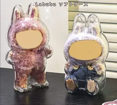【２点セット】【LABUBU クリアケース 】【立ち姿とお座り姿用 】カバー 汚れ防止 収納バッグ らぶぶ ぬいぐるみ ケース 散歩用 防塵 携帯 収納ケース 傷つけ防止 透明ケース ラブブ 透明ボックスカバー