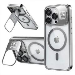 新品 Mredoxe iphone 15Pro Max 用 ケース レンズスタンド付き 角度調整可能 い iphone 15Pro Max 用 カバー Magsafe対応 ワイヤレス充電対応 透明 スマホケース アイフォン15Pro Max カメラレンズ保護