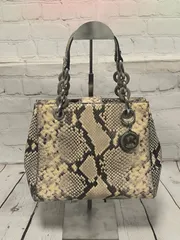 ♻️美品 MK マイケルコース ショルダー付きバッグ　パイソン柄　レザー