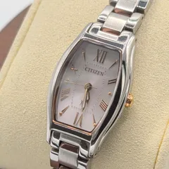 Citizen B035-T025072 XC Watch Solar Ladies Square Pink dial Working シチズン 時計 ソーラー  電波ソーラー レディース スクエア シルバー ピンク文字盤 稼働品