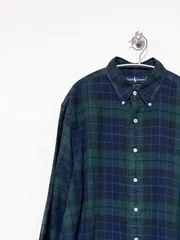 【Ralph Lauren】90s L/S ボタンダウンチェックシャツ XL ラルフローレン ビックサイズ ヴィンテージ 古着