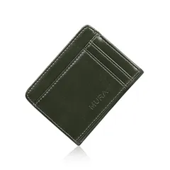【迅速発送】[ムラ] メンズ フラグメントケース カードケース 薄型 ダークグリーン 1
