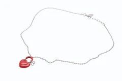 新品未使用 Christian Dior クリスチャンディオール Short Heart ネックレス N0130LMDLQ 重量約10.5g 全長約46cm ハートモチーフ 中古 4b006771