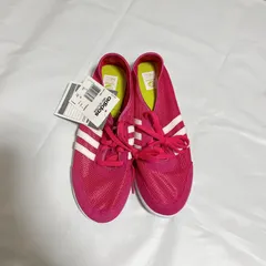 新品未使用 タグ付き adidas アディダス シューズ 靴 24.5㎝ ピンク 軽量 可愛い おしゃれ カジュアル メッシュ