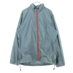 NIKE ナイキ スウォッシュ 裏メッシュ ウインドブレーカー L グレー メンズ 古着