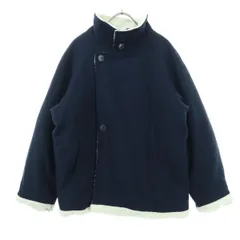 niko and... ニコアンド 長袖 スタンドカラー ジャケット M ブラック リバーシブル メンズ 古着