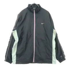 NIKE ナイキ スウッシュ 長袖 トラックジャケット XL グレー ジャージ レディース 古着