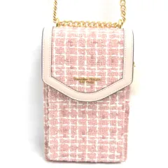 NA033711 サマンサタバサプチチョイス スマホショルダー ツイード ピンク レディース Samantha Thavasa Petit Choice 中古・美品
