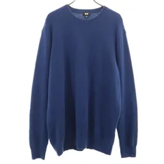 UNIQLO ユニクロ カシミヤ100％ 長袖 セーター XXL 青紺系 ニット メンズ 古着