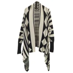 Banana Republic バナナリパブリック 総柄 長袖 ニットカーディガン XXS ブラック レディース 古着