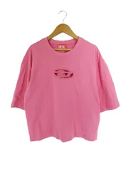 ディーゼル DIESEL Tシャツ クルーネック 半袖 ショート丈 国内正規 サイズXS ピンク QQQ