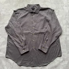 ck カルバンクライン 長袖シャツ スリムフィット ノーアイロン グレー ビッグサイズ
