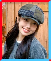 新品 レディース ベレー帽 チェック柄 春秋冬 通勤 通学 韓国ファッション【送料無料】