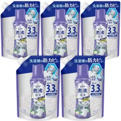 レノア 超消臭 煮沸レベル消臭 抗菌ビーズ 消臭+防カビ クリーンフレッシュ 詰め替え 1410mL×5袋