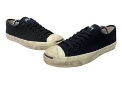 コンバース CONVERSE 16年製 × Stussy ステューシー JACK PURCELL ジャック パーセル ローカット シューズ 白 黒 1CK448 メンズ靴 スニーカー ブラック 27.5cm 104S-1036