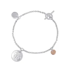 エルメス ブレスレット エクスリブリス PM SV925シルバー/K18PGピンクゴールド サイズSH HERMES ジュエリー