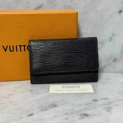 美品 LOUIS VUITTON ルイヴィトン キーケース エピ 本革 レザー ブラック 黒 6連 ミュルティクレ