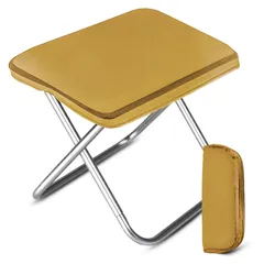 新品 折りたたみ椅子 軽量320g/脚 コンパクトチェア 手提げケース一体型 1秒設置 携帯イス アウトドア チェア キャンプ/万博/行列 二重層シート X型フレーム 耐荷重100kg-おうしょく