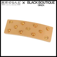 シャネル CHANEL バレッタ ベージュ メタル プラスチック ココマーク スタッズ 00A  レディース 101811463