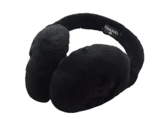 新品未使用 CHANEL シャネル ココマーク CCロゴ ムートン イヤーマフラー 耳あて フリース ブラック 中古 4b001875 正規品