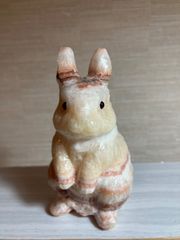 本淡水パール ウサギの置物 ヴィンテージ 全身パールウサギ - メルカリ