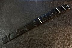OMEGA純正品】NATOストラップ ブラック&ホワイト ラグ幅19〜20mm