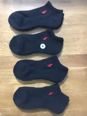 新品ポロラルフローレン レディースソックス靴下 4足セット191黒