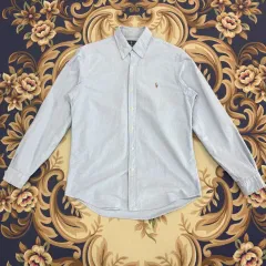 (M)ポロ ラルフローレン コットン オックスフォードシャツ(ライトブルー)