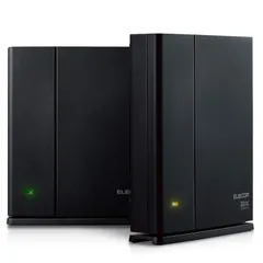 エレコム メッシュ WiFiルーター 無線LAN 親機+中継器セット WiFi6 11ax 1201+574Mbps IPv6(IPoE)対応 【2021/01/14 ファームウェアVer. 1.15更新】 WMC-2LX-B [親機+中継器セット]