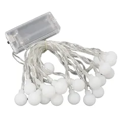 【新品】 イルミネーション ボール型 イルミネーションライト LEDライト LED 暖色 20球 3m 室内 室外 パーティー イベント キャンプ 誕生日 クリスマス 飾り デコレーション コードレス 乾電池式 1