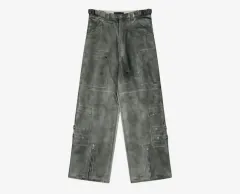 【ラッキー】　ニキ着用PROJECT GR ダメージ加工 ワイドパンツ ラッキー】 ニキ着用PROJECT GR ダメージ加工 ワイドパンツ ラッキー