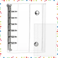 【在庫セール】6穴 クリアバインダー シール手帳 バインダー シール収納 シール ミニ6穴 推し活グッズ A7サイズ はがせる 女の子 （透明） 透明 シール帳