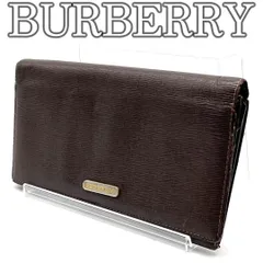 バーバリー BURBERRY ロンドン レザー 長財布 ノバチェック内装 クラシック Y2K London Leather Long Wallet Nova Check Interior