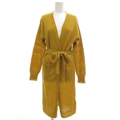 マックスマーラ MAX MARA レジャー LEISURE 白タグ ロングカーディガン ニット 長袖  モヘア混 ウール S ベルト付 /GV