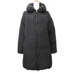 セオリーリュクス theory luxe 22AW ダウンコート ロング ボリュームカラー シームレス ジャケット 38 M 黒 ブラックのサムネイル