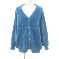 サマンサモスモス SM2 美品 シャギーニット カーディガン セーター F 紺碧 ブルー