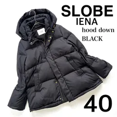 美品・40✨スローブイエナ 2way フード ショート ダウンコート SLOBE IENA フード ブラック 大きいサイズ