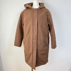 ユニクロ　ハイブリッドダウンコクーンコート　ブラウン　茶