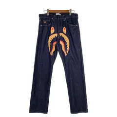 A BATHING APEシャークデニムパンツ SHARK LOOSE FIT 13 OZ DENIM PANTS（デニムパンツ）｜A BATHING APE