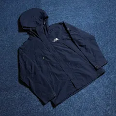 ザノースフェイス ネイビー ウィンドブレーカー フード ジャケット