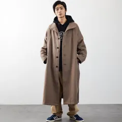 VULCAIN バルカン スタンドカラーコート チェスターコート アウター ロングコート ビッグシルエット ベージュ ブラウン 茶色 メンズ M フリークスストア 213-1567