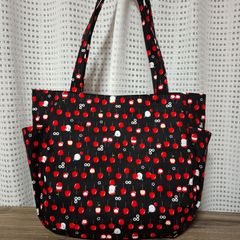 シマエナガ  特大チューリップバック(黒)