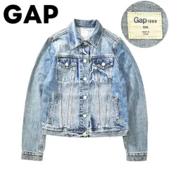 GAP ギャップ ユーズド加工 デニム ジャケット Gジャン インディゴ ♪