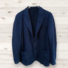 F0232 ビームスハート BEAMS HEART カジュアルジャケット アウター(44) ネイビー ウール レギュラーカラー