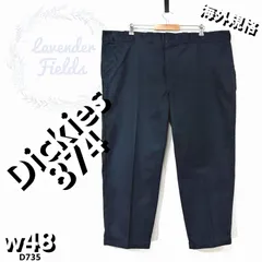ディッキーズ 874ブラックワークパンツw48極太ルーズDickies大きいサイズD735黒ワンポイントロゴアメリカ古着