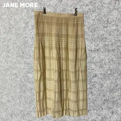 JANE MOREクリーム色 プリーツスカート ゴムウエスト Lサイズのサムネイル