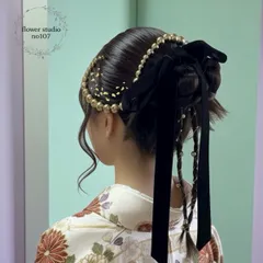 チェーン髪飾り　ゴールドチェーン　成人式髪飾り　髪飾り　成人式ヘアアクセサリー　 成人式 卒業式 七五三 結婚式　金箔　袴