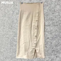 MURUA クリーム色 ボタン付きタイトスカート Mサイズ