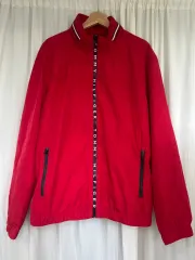 Tommy Hilfiger トミーヒルフィガー レッド ウィンドブレーカー ジャケット (XL)